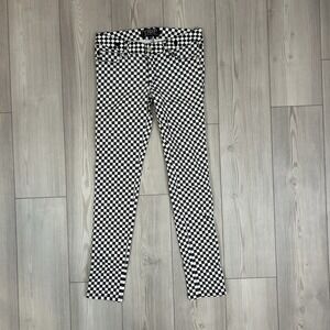 TRIPP NYC Women's Skinny Jeans Pants Size 9 / 30 Checkerboard Print Black White